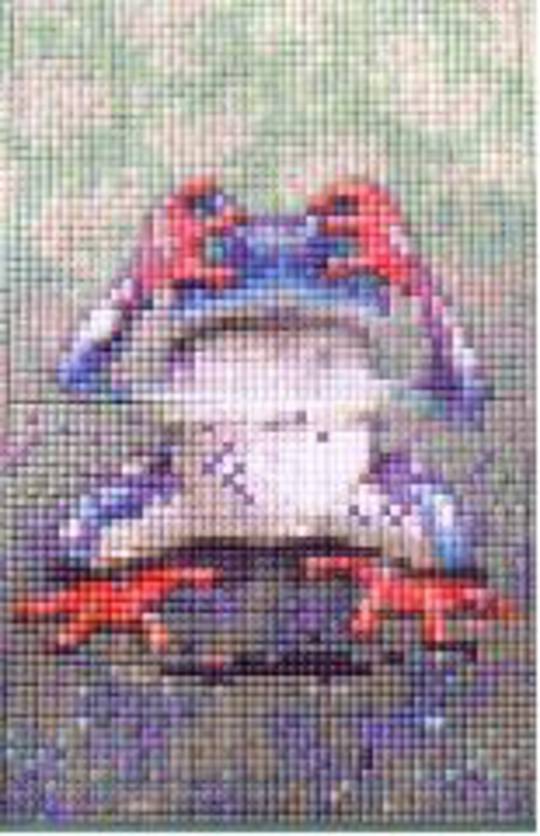 See No Evil Frog Two [2] Baseplate PixelHobby Mini-mosaic Art Kit